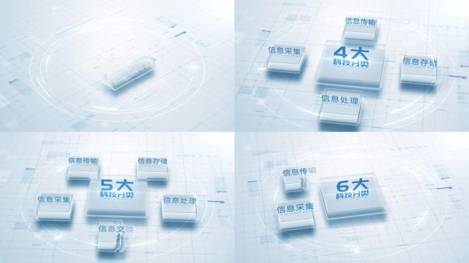 干净清新正方形旋转分类