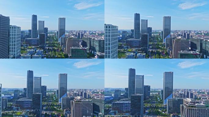 4k实时航拍上海徐汇西岸金融区