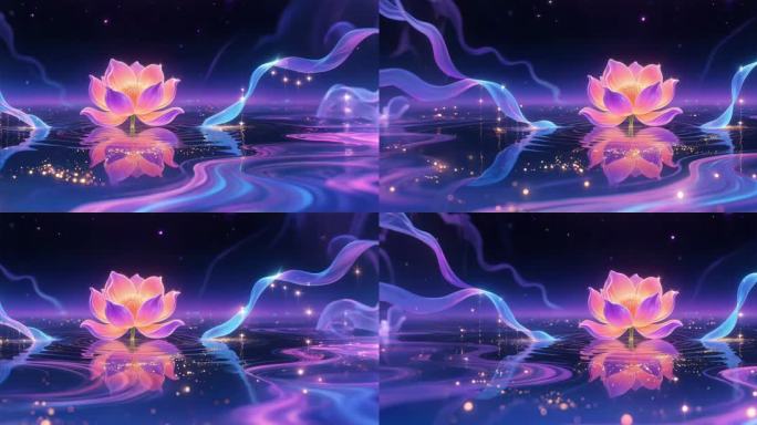 唯美粒子花朵背景