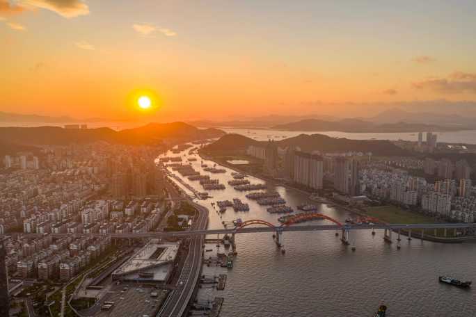 2025舟山沈家门渔港日出延时