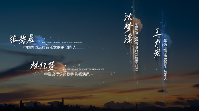 人名条高端明星时尚