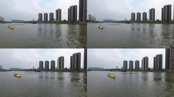 珠江水面龙舟竞渡