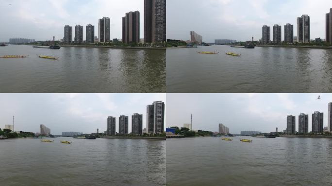 龙舟竞渡城市景观