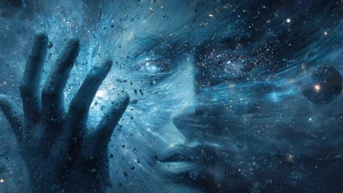 星河梦境中的探索宇宙星空中的人像