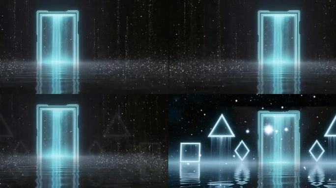 科技感水面光效门