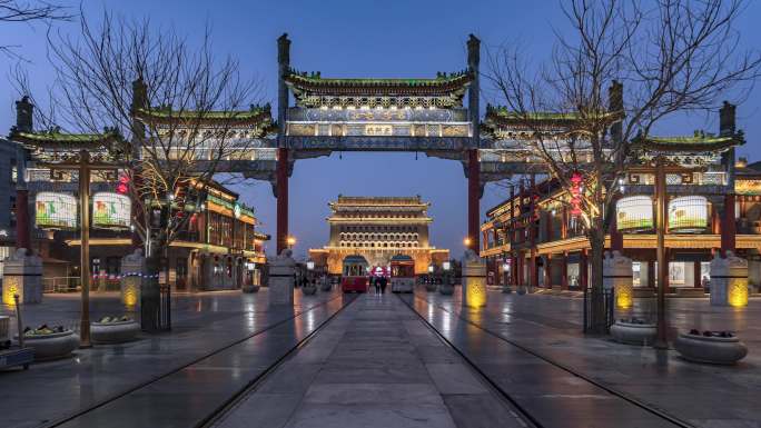 北京前门大街夜景