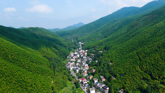 莫干山后坞村景区航拍6k