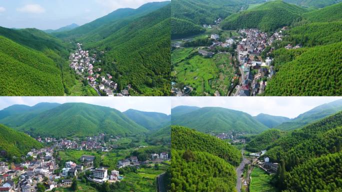 莫干山后坞村景区航拍6k