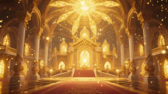 【版权商用背景】奇幻城堡的璀璨光芒