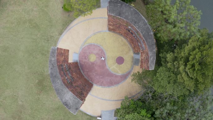 太极图航拍景观