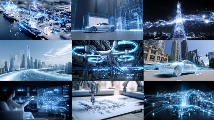 AI智慧城市科技互联未来城市5G互联AR