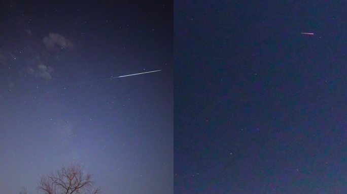 流星划过夜空 直录视频抖音竖屏画面