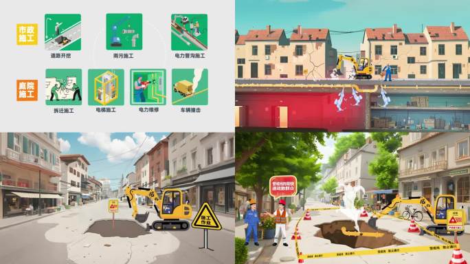 燃气管道第三方损害科普动画视频4K