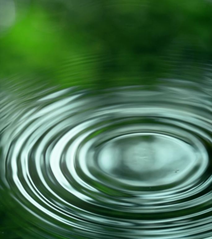 水面涟漪与绿色背景
