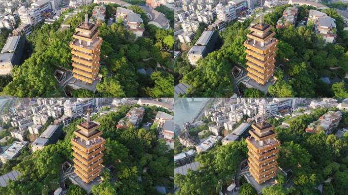 鹅岭公园揽胜楼航拍