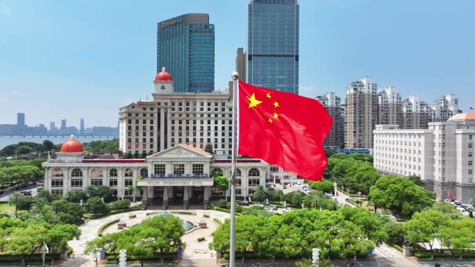 南昌城市风光与国旗飘扬航拍合集