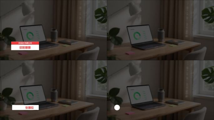 职务人名条logo红色姓名条简介科技商务