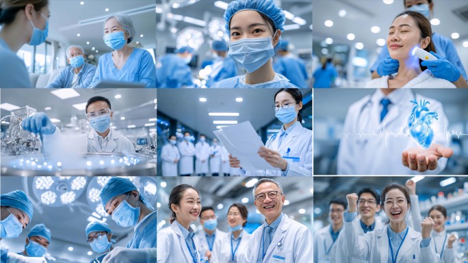 科研医疗实验新冠病毒研究诊疗科研人员医美