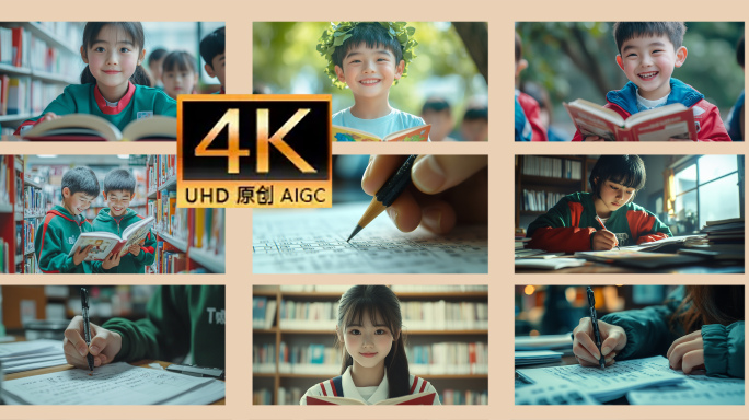 专注学习的亚洲女孩 考试复习场景读书乐趣