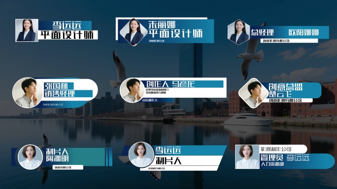 商务科技人名条人物简介创意时尚名字字幕条