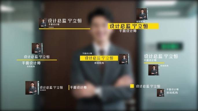 人物介绍人名条创意简约时尚人名条字幕条