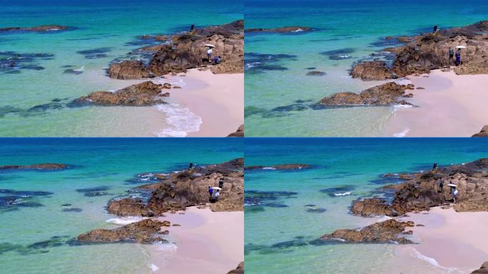 海滩岩石海岸风光