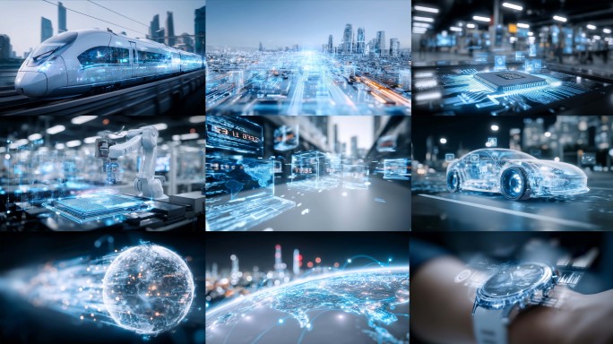 未来科技智慧城市数字城市芯片集成电路