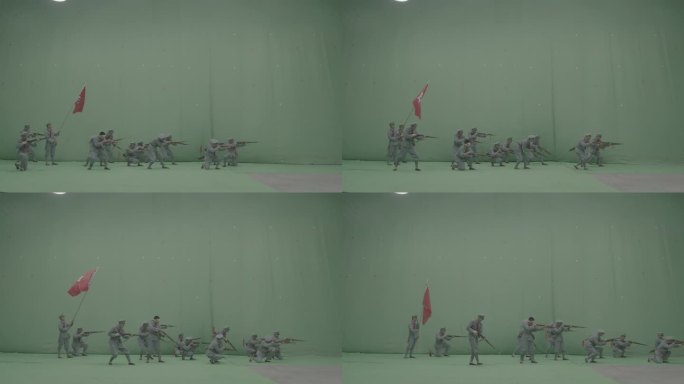 【绿背】红军战士战斗场面