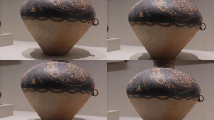 古代陶罐文物展示