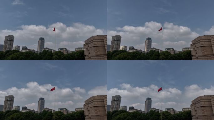 蓝天白云红旗飘扬