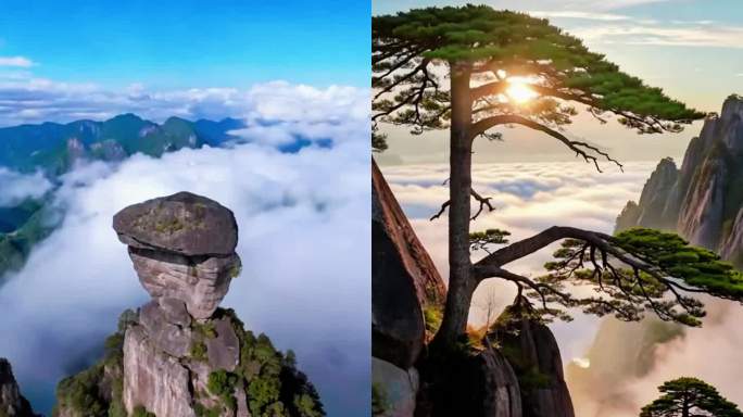 黄山景区航拍
