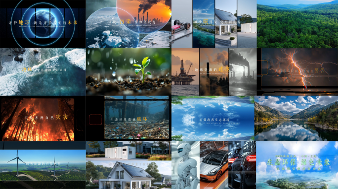 【AE】环保宣传片 环境污染 新能源片头