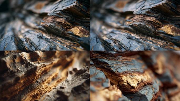 地质层理细节岩石纹理特写