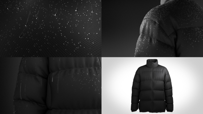 羽绒服防水面料细节展示