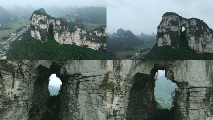 广西崇左穿山溶洞自然风光