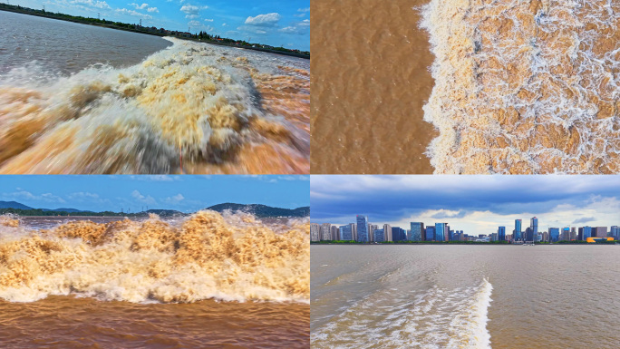 钱塘江大潮震撼航拍