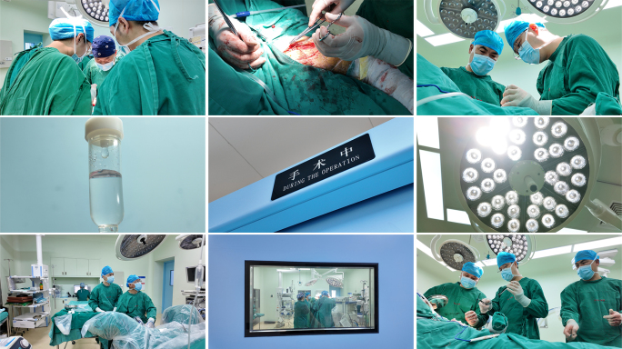 4K实拍病人被推进手术室接受医生紧急救治