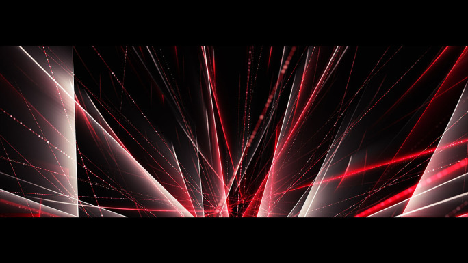 红色光线动感激光射线舞台背景【无缝循环】