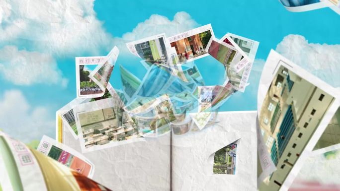 新学期创意片头 照片汇聚MG动画片头