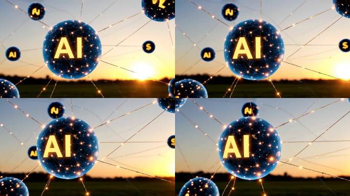 AI神经网络发光科技视觉特效