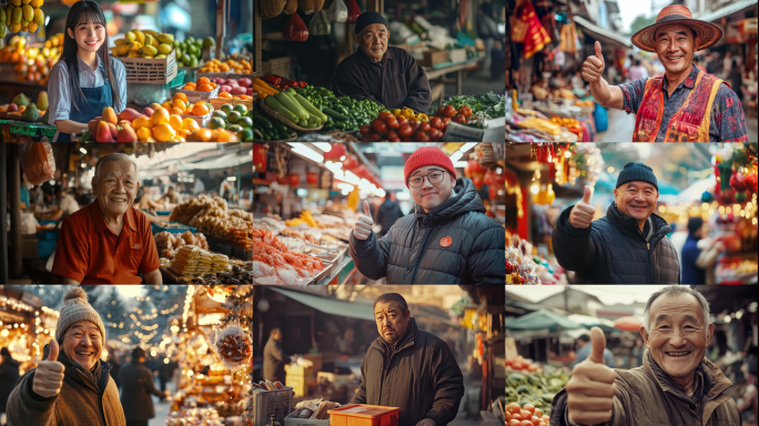 熙熙攘攘人间烟火气，市井摊贩百味人生