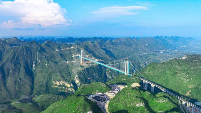 贵州桥梁高速公路 花江峡谷大桥航拍
