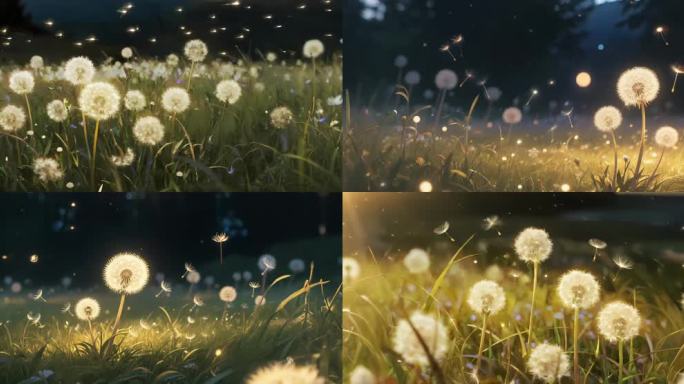 唯美蒲公英背景