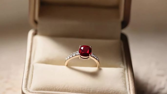 戒指首饰盒特写