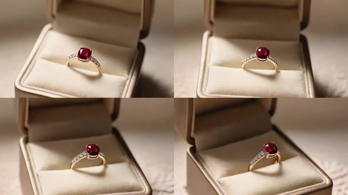 戒指首饰盒特写