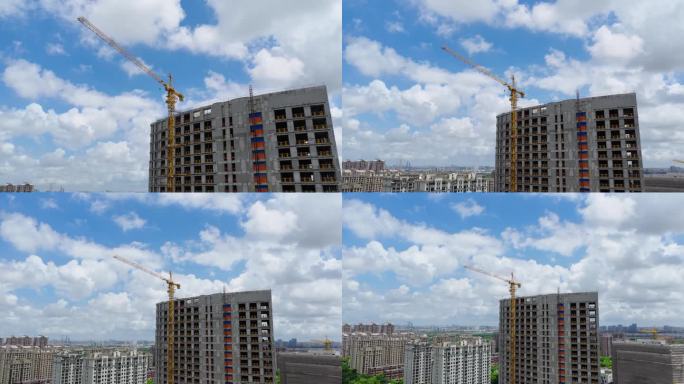 城市建筑工地建设中