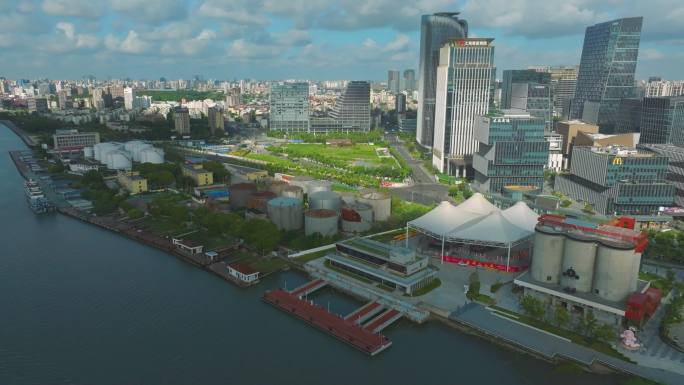 上海徐汇西岸油罐龙华码头航拍