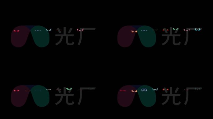 8款卡通趣味眨眼效果-含工程文件