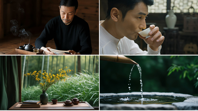 茶道禅意茶文化意境唯美空镜