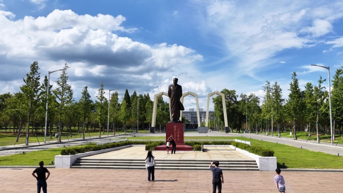 湘潭大学校园风光 4K高清航拍